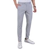 Erkek Italyan Kesim Likralı Kumaş Pantolon Dar Kesim Boru Paça Spor Tarzı Klasik Pantalon (Gri, 33)