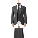 Erkek İtalyan Kesim Slim Fit Yelekli Takım Elbise