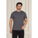 Erkek Jeuss Oysho Kumaş Sıfır Yaka Füme Tshirt - 2XL