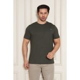 Erkek Jeuss Oysho Kumaş Sıfır Yaka Haki Tshirt
