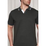 Erkek Jeuss Oysho Kumaş Yakalı Haki Tshirt
