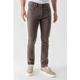 Erkek KAHVE Mevsimlik Pamuk 5 Cep Slim Fit Jean Pantolon