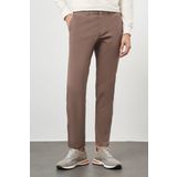 Erkek KAHVE Pamuk Yan Cep Slim Fit Chino Pantolon