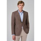 Erkek Kahve Yünlü Dynamic Fit Rahat Kesim Ceket - 6 Drop - 56