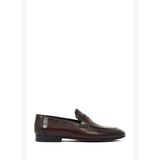 Erkek Kahverengi Deri Klasik Loafer 26SFD695014