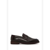 Erkek Kahverengi Deri Klasik Loafer WM710024DF