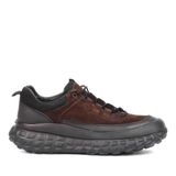 Erkek Kahverengi Kalın Tabanlı Nubuk Deri Sneaker