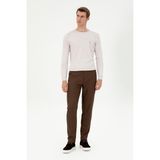 Erkek Kahverengi Kanvas Carrot Fit Pantolon 50297861 VR153