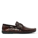 Erkek Kahverengi Kroko Rugan Deri Loafer