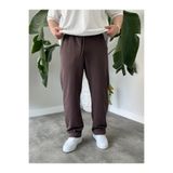 Erkek Kahverengi Pamuklu Baggy Pantolon
