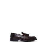Erkek Kahverengi Püsküllü Deri Klasik Loafer 26SFD664218