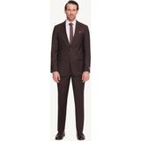 Erkek Kahverengi Regular Fit Çizgili Takım Elbise - 58 / 6