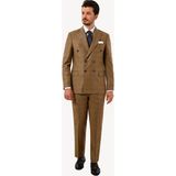 Erkek Kahverengi Regular Fit Kruvaze Takım Elbise - 54 / 6 - 6 Drop