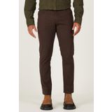Erkek Kahverengı Slim Fit Dar Kesim 5 Cepli Desenli Esnek Pantolon