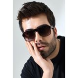 Erkek Kahverengi Yekpare Polarize Cam Güneş Gözlüğü 23039 C3 P