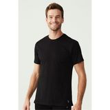 Erkek Kapalı Yaka Kısa Kollu 2'li Paket Tshirt Atlet 80197 - 2XL - Siyah
