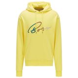 Erkek Kapşonlu Yaka Regular Fit Pamuklu Uzun Kollu Sarı Sweatshirt 50467151-730