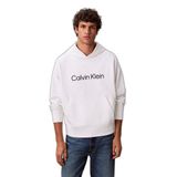 Erkek Kapşonlu Yaka Uzun Kol Pamuklu Regular Fit Beyaz Sweatshirt LV14LD229G-YAF