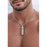 Erkek Kapsül Kolyesi 45Mm X 14Mm– Açılabilir İlaç, Dua, Kül Ve Not Taşıma Kolyesi