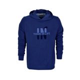 Erkek Kapüşonlu Baskılı Basic Sweatshirt R2222 BGL-ST03194 İNDİGO 2XL