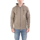 Erkek Kapüşonlu Fermuar Kapamalı Cepli Uzun Kol Bej Sweatshirt 50520303-245