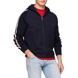 Erkek Kapüşonlu Fermuar Kapamalı Uzun Kollu Lacivert Sweatshirt MW0MW33544-DW5