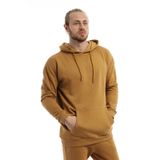 Erkek Kapüşonlu Kanguru Cepli Sweatshirt Kahverengi