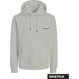 Erkek Kapüsonlu Logo Baskili Sweatshirt - Boost - 02S-Bej - M