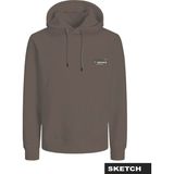Erkek Kapüsonlu Logo Baskili Sweatshirt - Boost - 210-Kahverengi - M