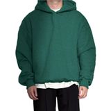 Erkek Kapüşonlu Oversize Sweatshirt 3 İplik Şardonlu Sweatshirt (Nefti, XL)