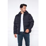 Erkek Kapüşonlu Regular Fit Şişme Mont Siyah