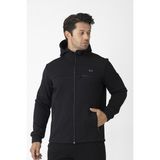 Erkek Kapüşonlu Sweatshirt Su Itici Kapüşonlu Sweatshirt Siyah Erkek Sweatshirt
