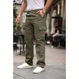 Erkek Kargo Cepli Baggy Pantolon - Haki - 31