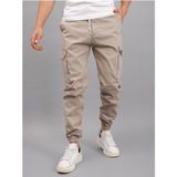 Erkek Kargo Pantolon Lastikli Erkek Pantolon - Vizon - 2XL