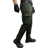 Erkek Kargo Pantolon Taktikal Cep Gabardin Likralı - 30 - Koyu Haki
