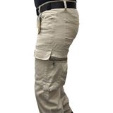 Erkek Kargo Pantolon Taktikal Cep Gabardin Likralı - 33 - 0S-Bej