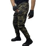 Erkek Kargo Pantolon Taktikal Cep Gabardin Likralı - 42 - Askeri Kamuflaj