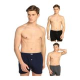 Erkek Karışık Penye Düğmeli Boxer 6'lı Paket