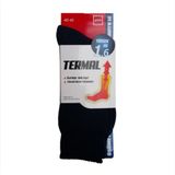 Erkek Karışık Renk 3 Çift Kışlık Termal Çorap - Bordo - 37 - 44