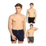 Erkek Karışık Renk 6'lı Paket Penye Düğmeli Boxer