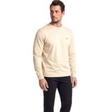 Erkek Kartal Logo İşlemeli Yuvarlak Yakalı Uzun Kollu Vizon T-Shirt EM005362 AF13669-U1156