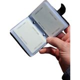 Erkek Kartlık Hakiki Deri 10 - 20 Şeffaf Bölmeli Mini Kartlık Kartvizitlik 9.5 x 7.5 cm Antrasit