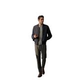 Erkek Kaşe Garnili Pilot şişme Mont Lacivert M