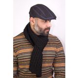 erkek kasket şapkası-9991-kareliçizgili