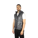 Erkek Kaz Tüyü Dolgulu Normal Kalıp Kapüşonlu Yaka Parlak Dış Yüzeyli Gri Yelek 50541303-027