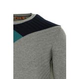 Erkek Kazak Bisiklet Yaka Gri Desenli Slim Fit Triko NCS JEANS 3631 GRİ 2XL
