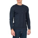 Erkek Kazak Bisiklet Yaka Lacivert Desenli Slim Fit Triko NCS JEANS 3638 LACİVERT M