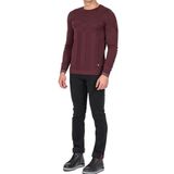Erkek Kazak Bisiklet Yaka Mürdüm Desenli Slim Fit Triko NCS JEANS 3638 MÜRDÜM M