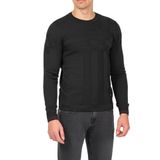 Erkek Kazak Bisiklet Yaka Siyah Desenli Slim Fit Triko NCS JEANS 3638 SİYAH M
