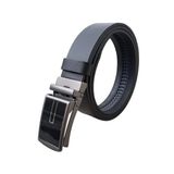 Erkek Kemeri Otomatik Tokalı Hakiki Deri Genişlik 3.50 cm (Siyah 01, 120 cm)